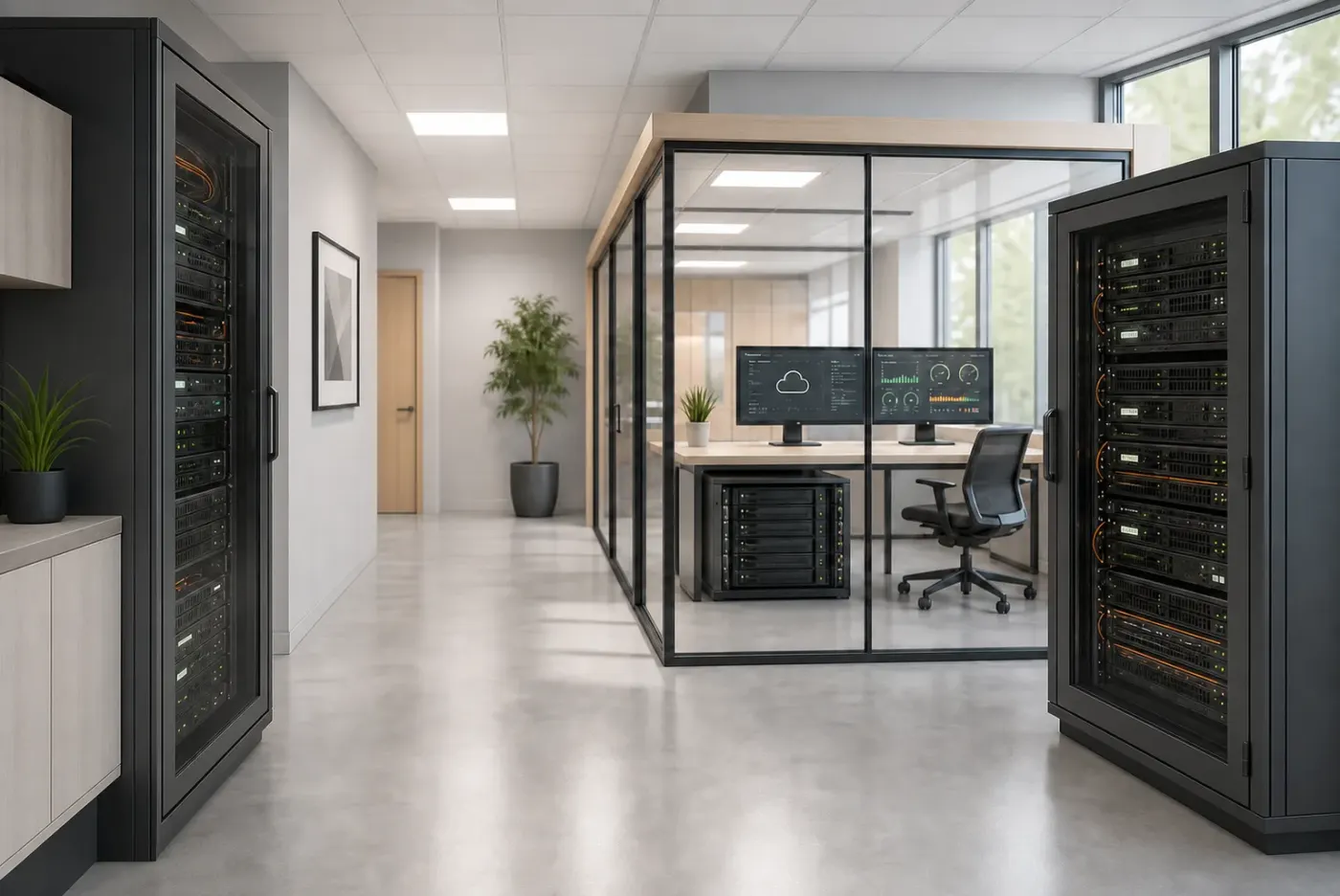 De serverruimte waar VIT Werkplek draait