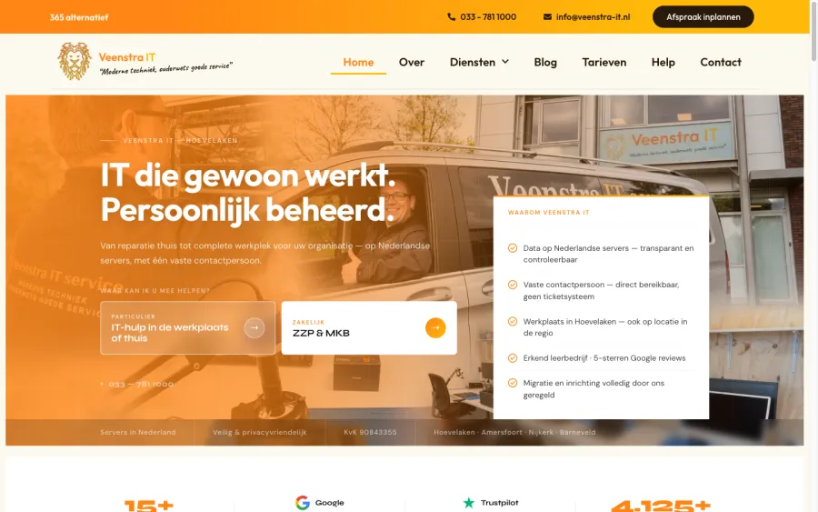 Homepage van veenstra-it.nl